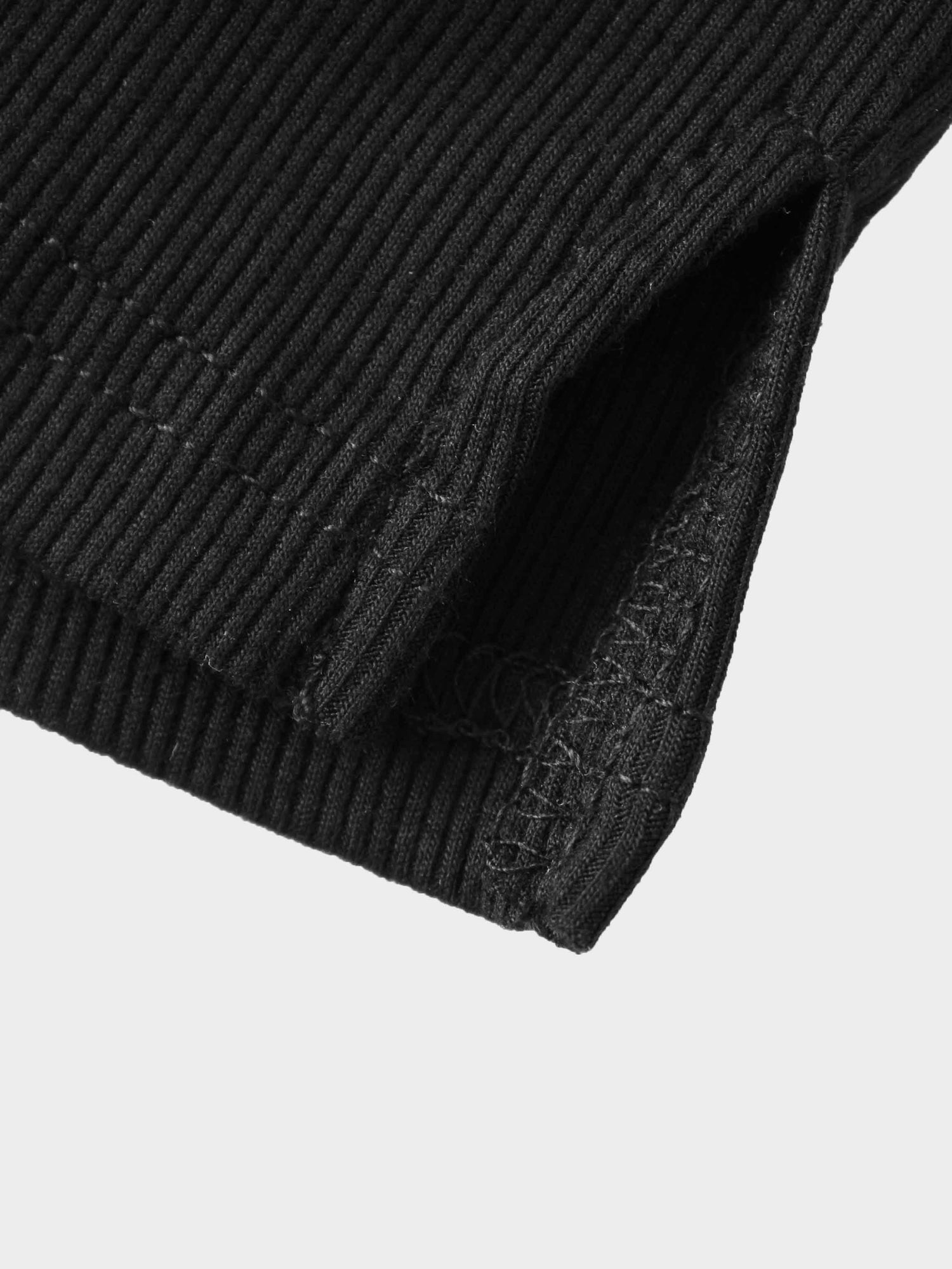 Ribbed Sleeveless Maxi Dress-Black