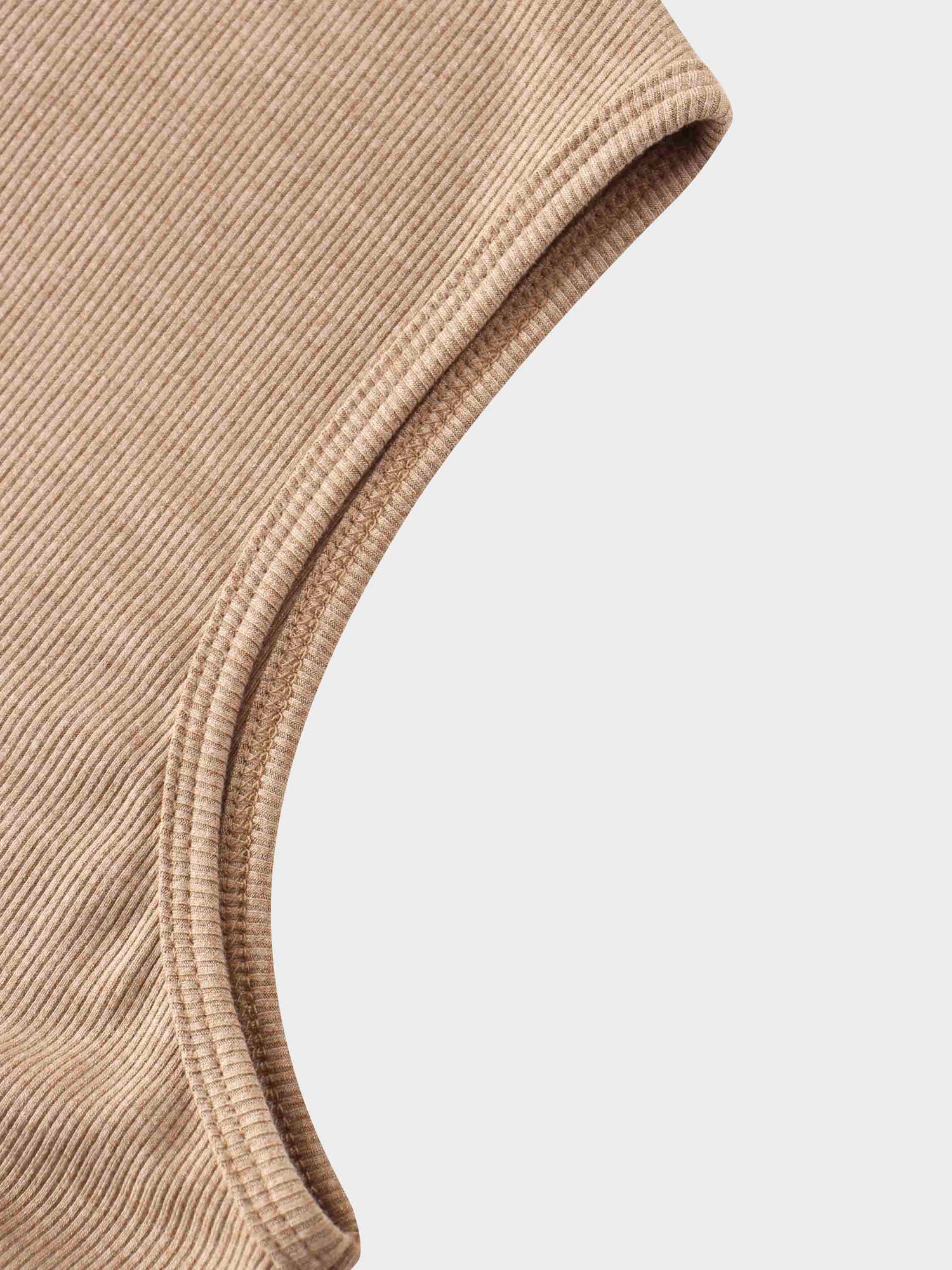 Ribbed Sleeveless Maxi Dress-Heathered Oatmeal