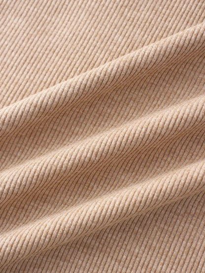 Ribbed Sleeveless Maxi Dress-Heathered Oatmeal