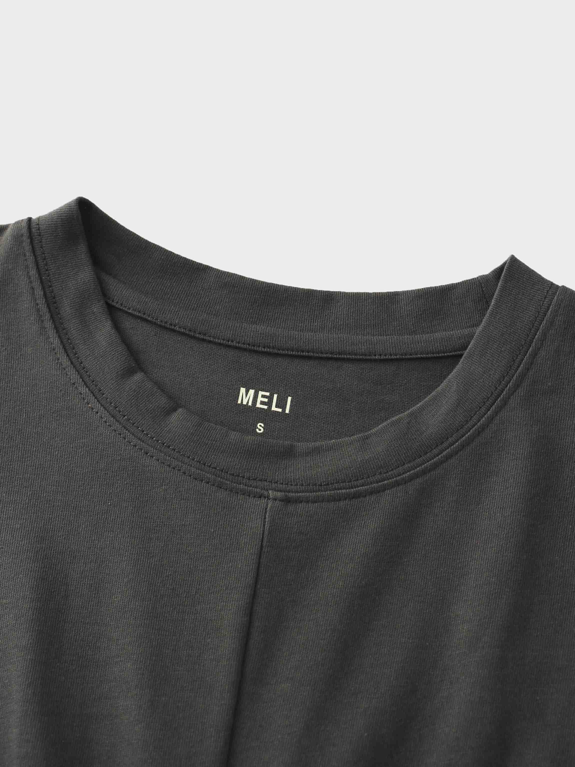 Tie Knot Tee-Dark Grey