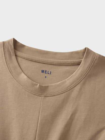 Tie Knot Tee-Tan