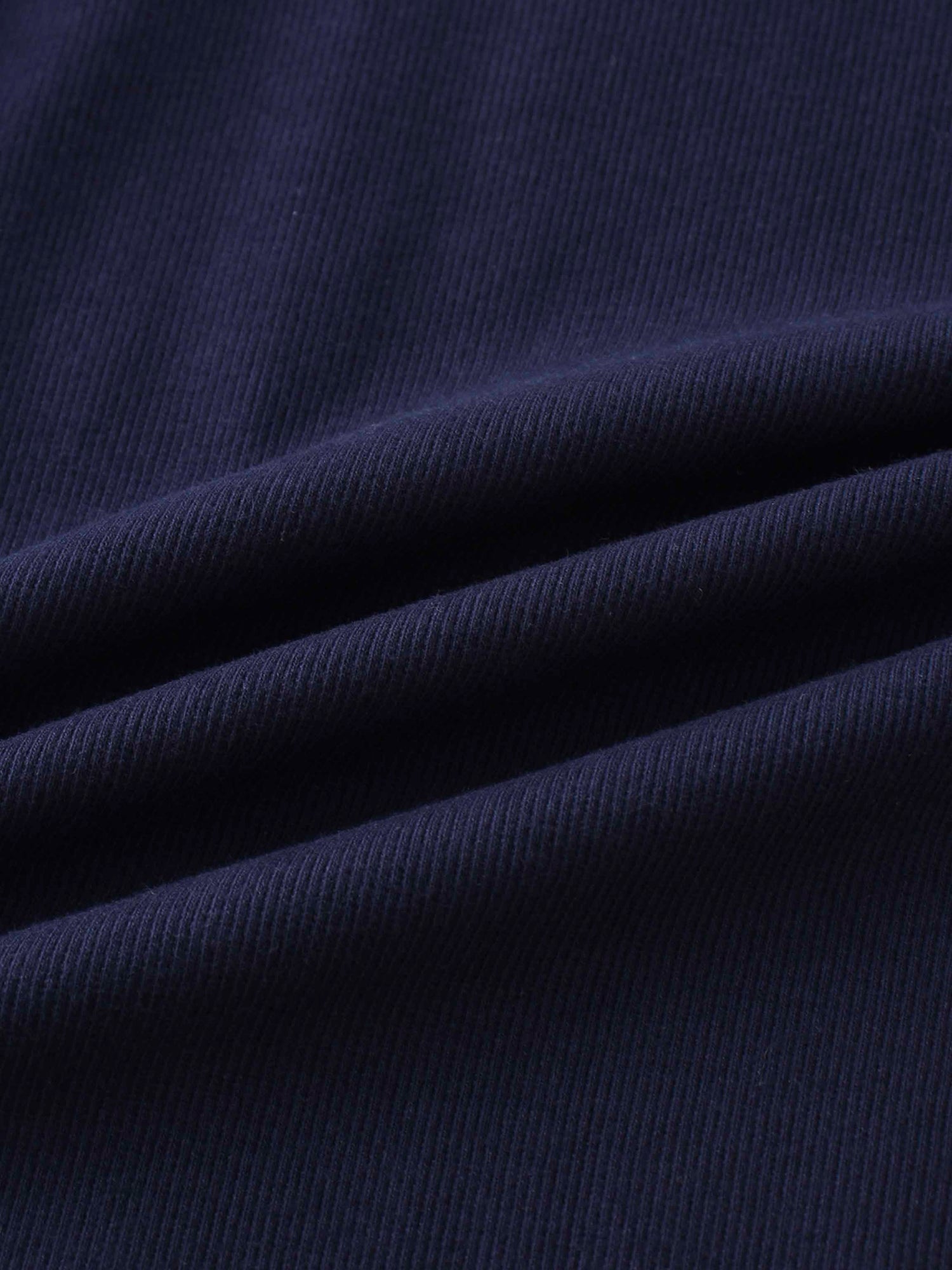 Ribbed Crew Neck Puff Sleeve Top-Navy