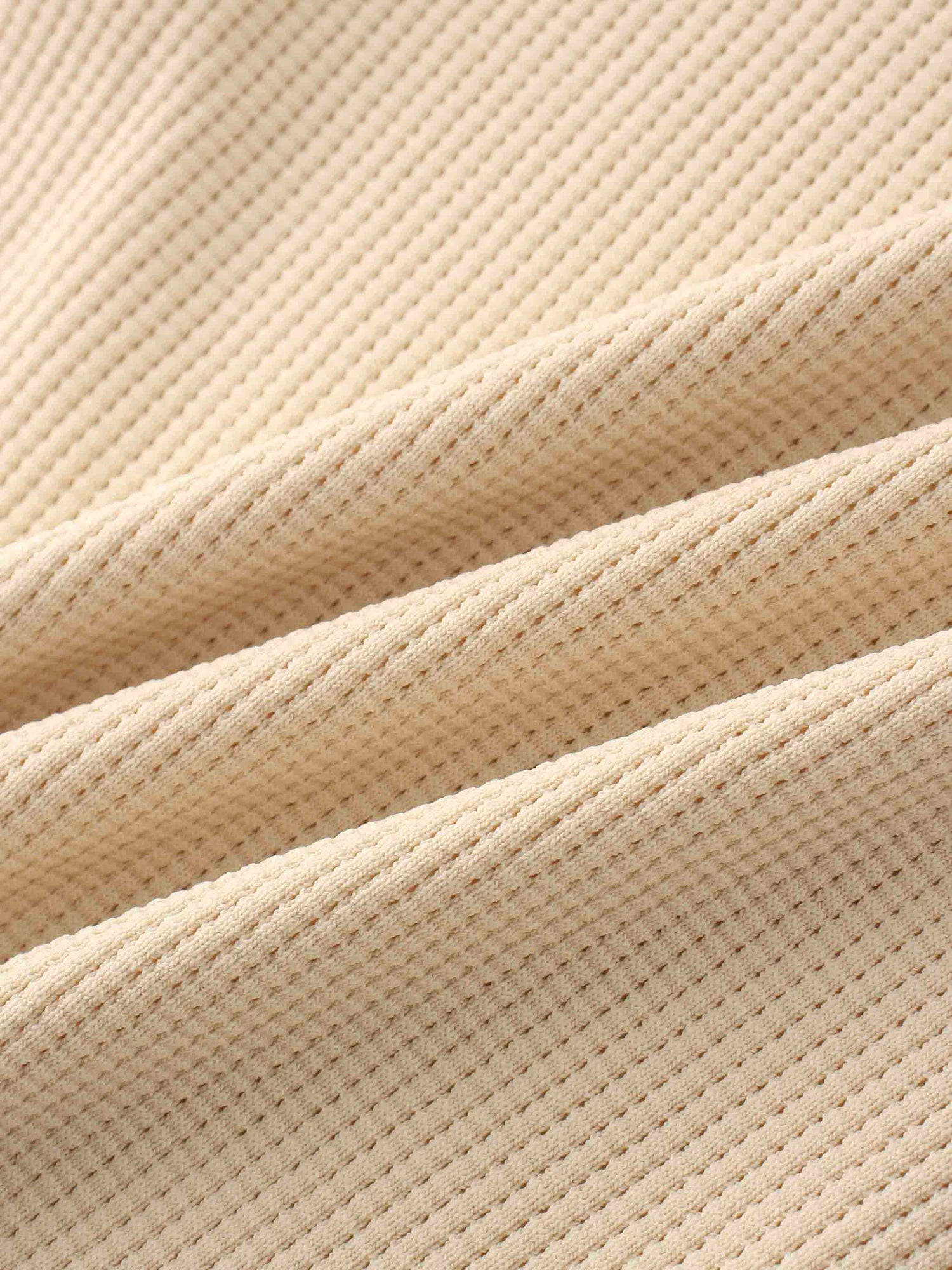 Waffle Collared Sweater-Bone