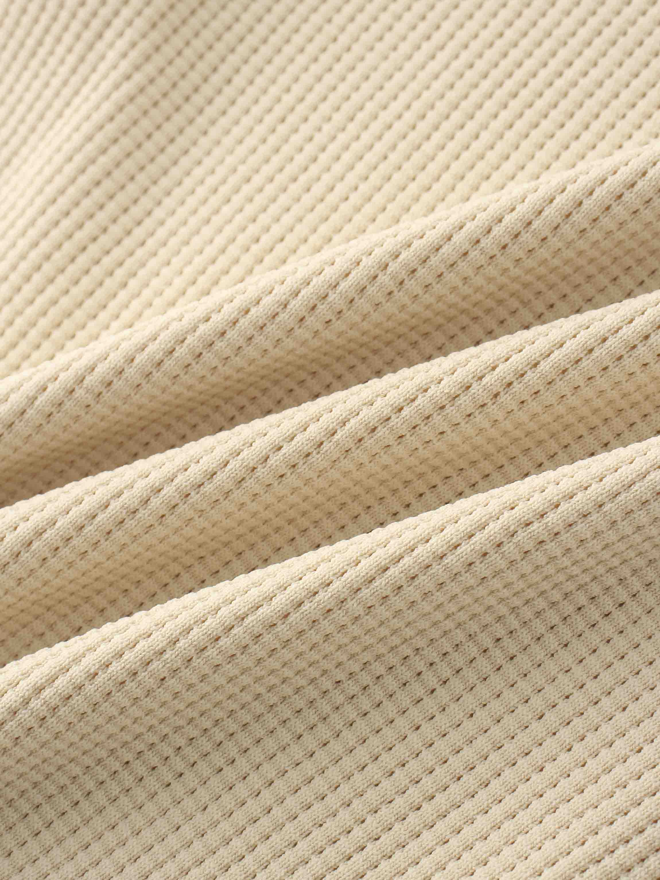 Waffle Collared Sweater-Bone