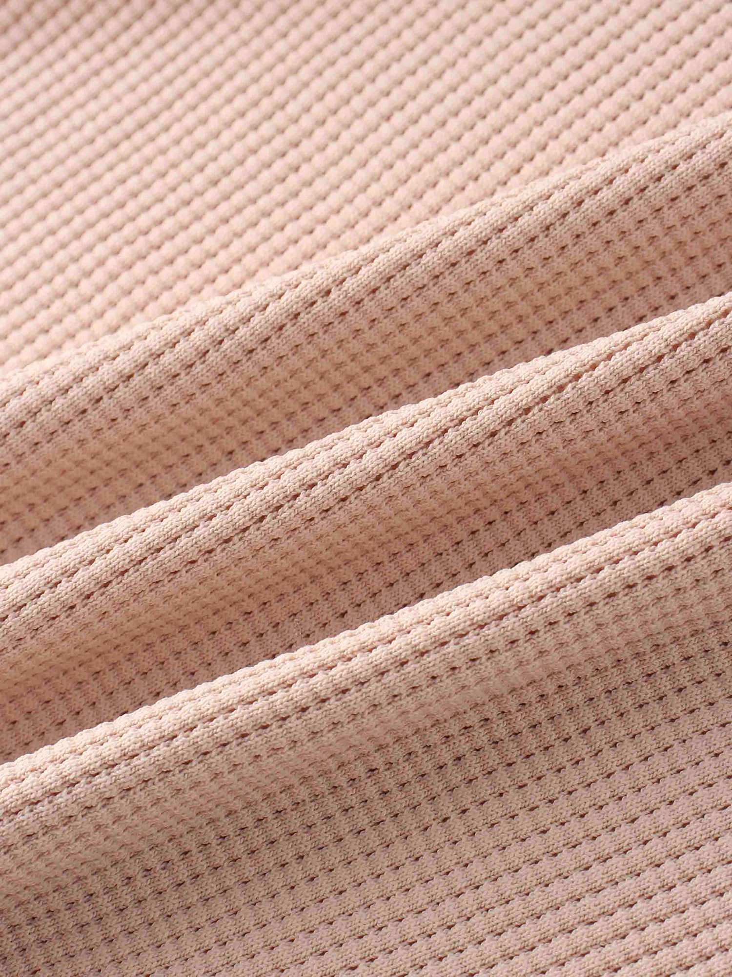 Waffle Collared Sweater-Blush