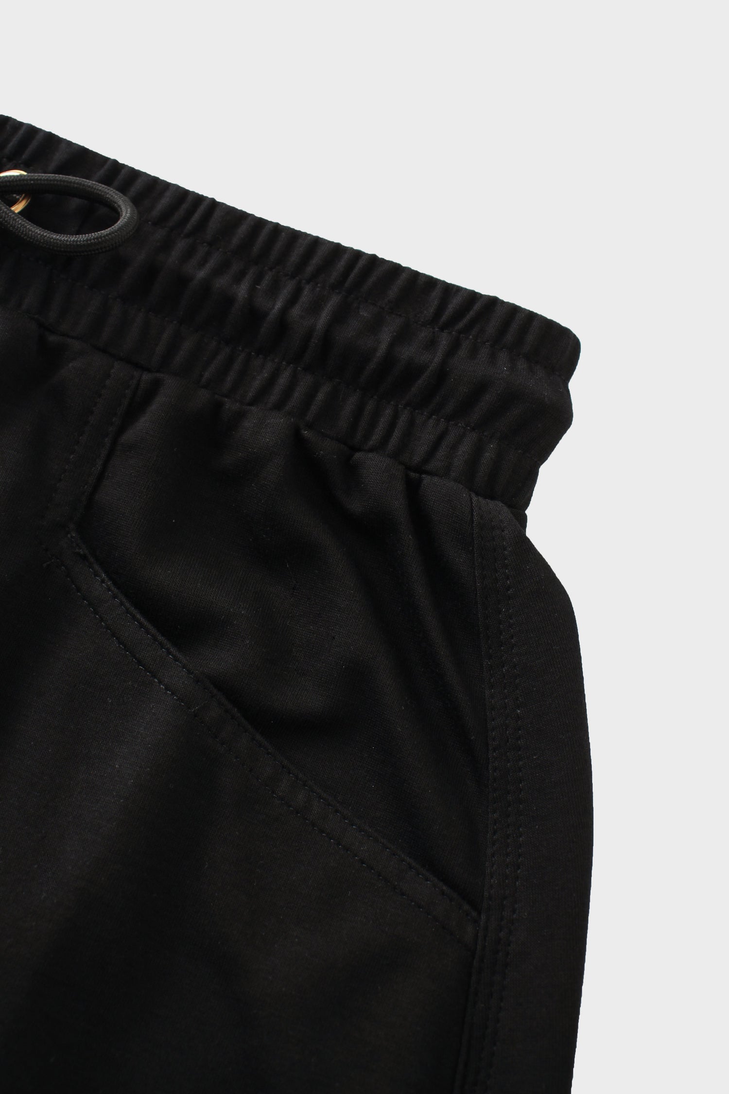 Drawstring Pocket T-Shirt Skirt-Black