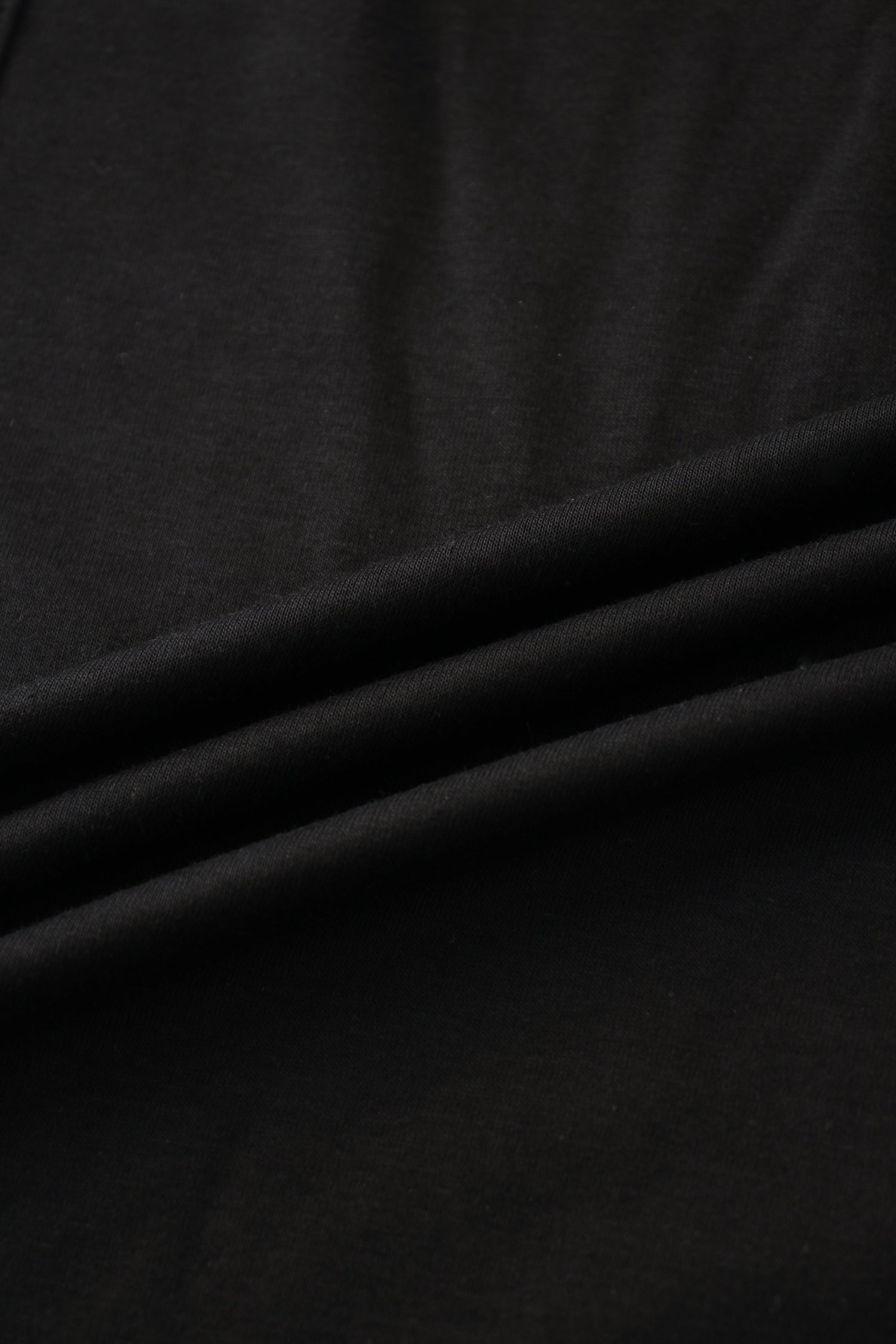 Drawstring Pocket T-Shirt Skirt-Black