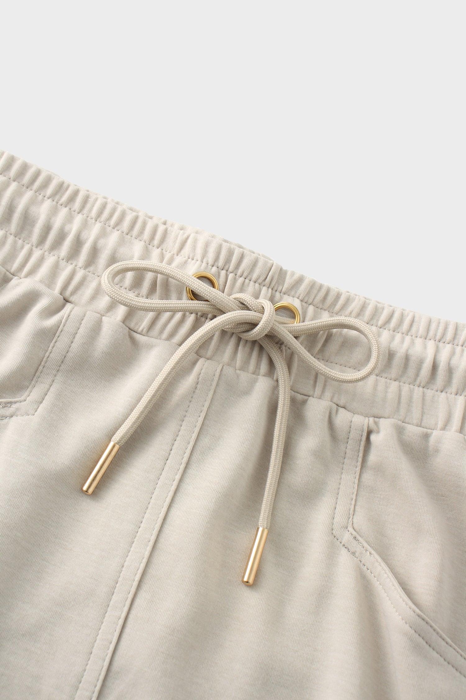 Drawstring Pocket T-Shirt Skirt-Stone