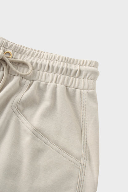 Drawstring Pocket T-Shirt Skirt-Stone