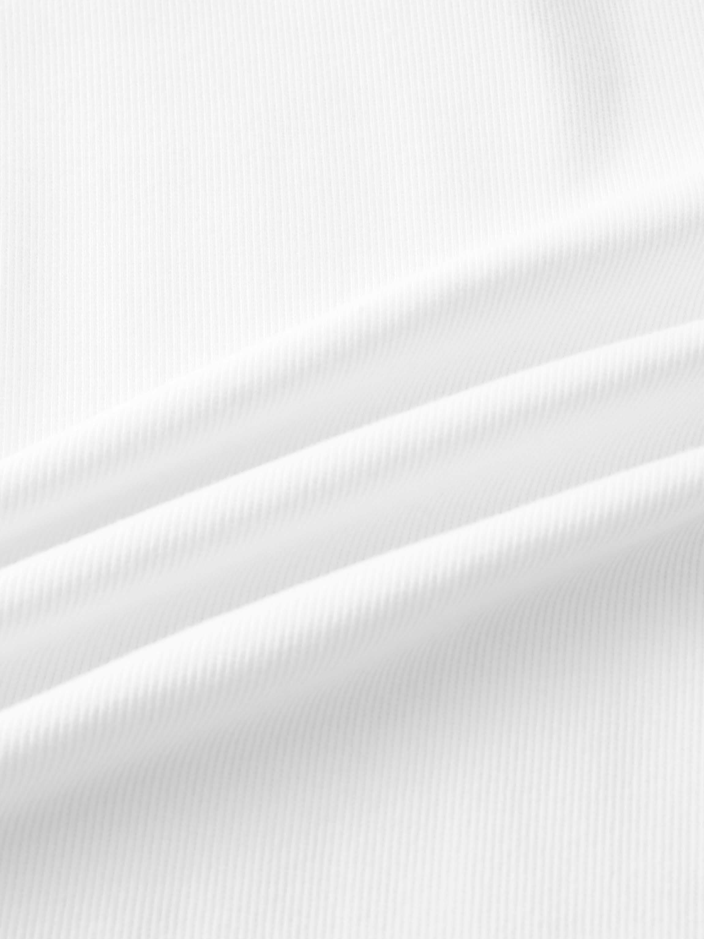 Ribbed Crew Neck Puff Sleeve Top-White