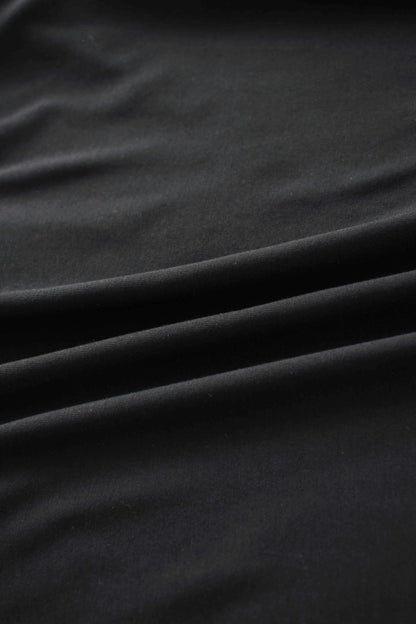 CROPPED TEE-BLACK