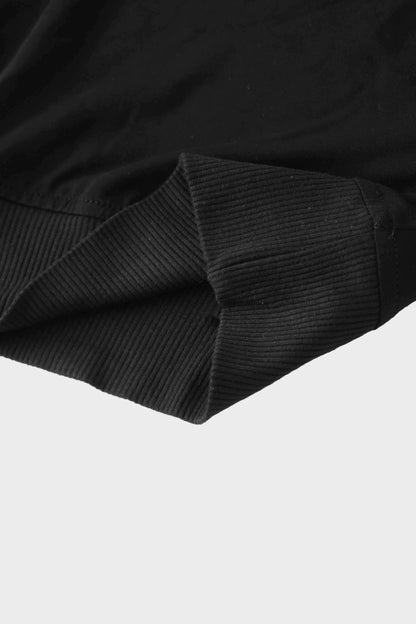 CROPPED TEE-BLACK