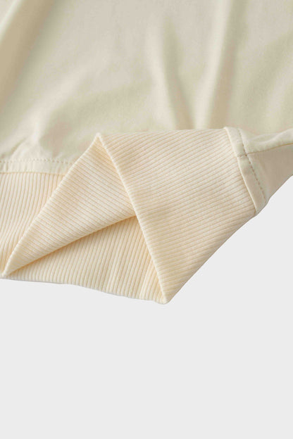 Cropped Tee-Ivory