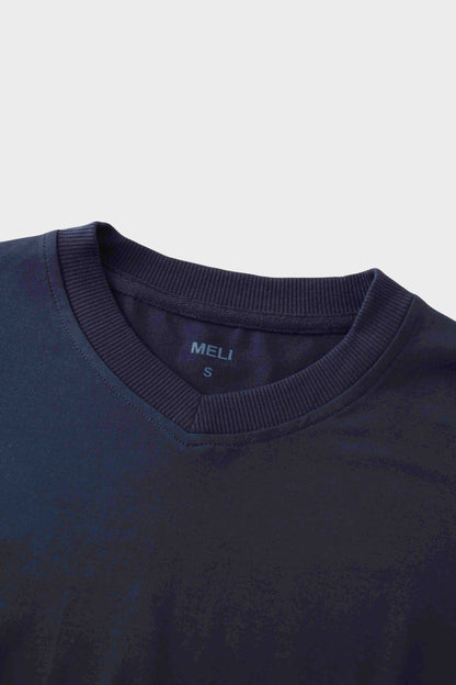 Cropped Tee-Navy