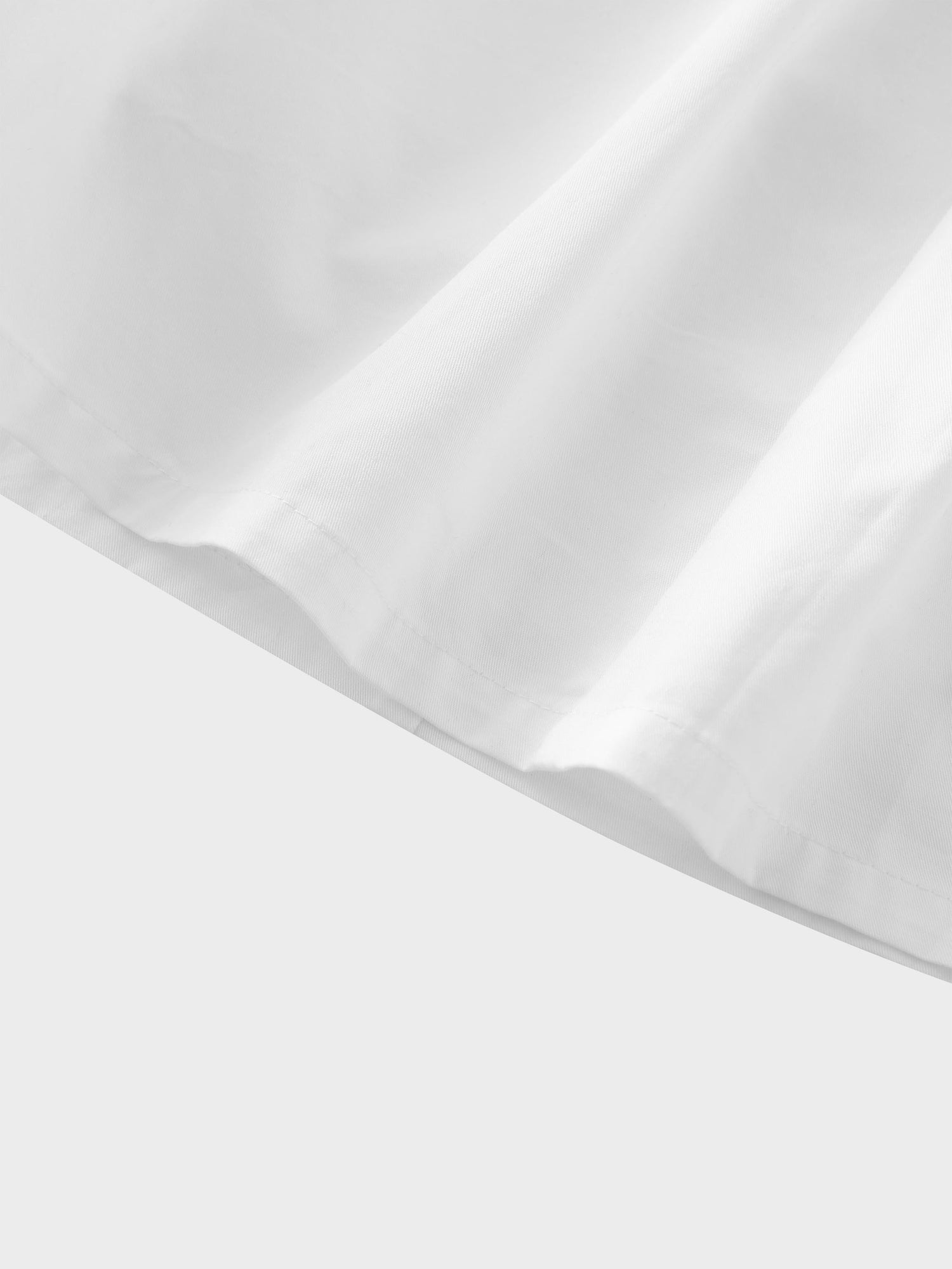 Stitch Down Cotton Pleated Skirt-White