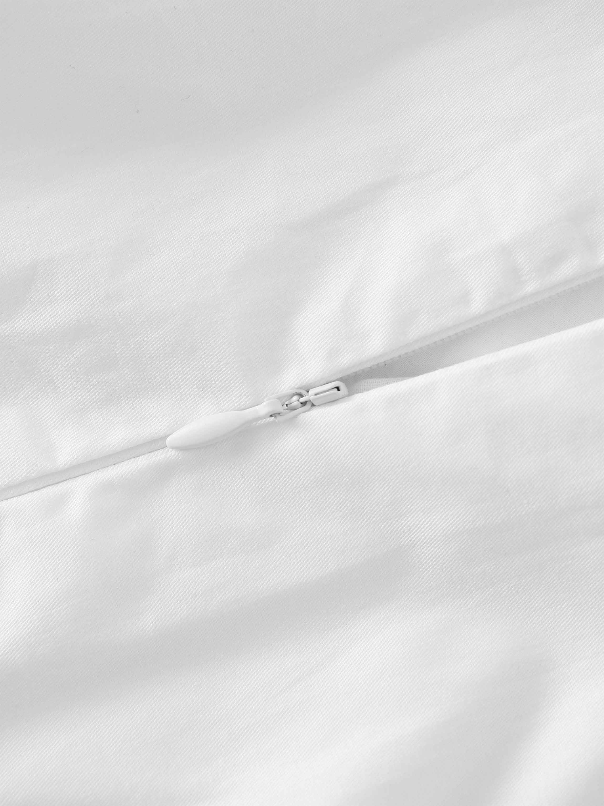 Stitch Down Cotton Pleated Skirt-White