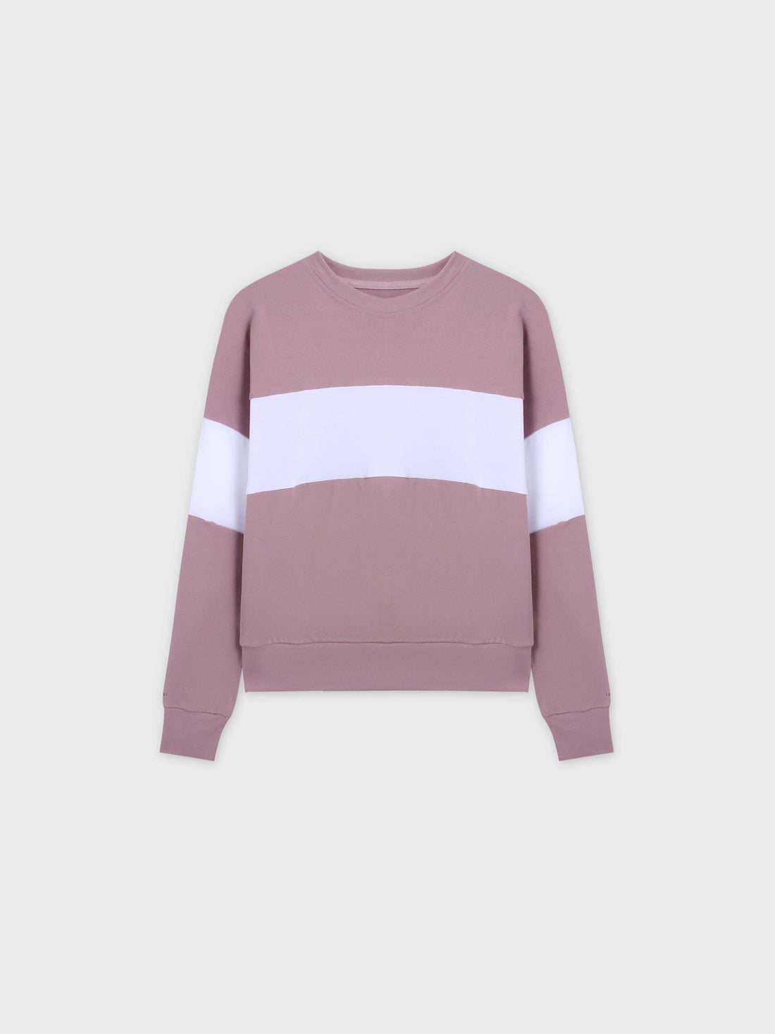 Wide Stripe Bomber-Rose/White