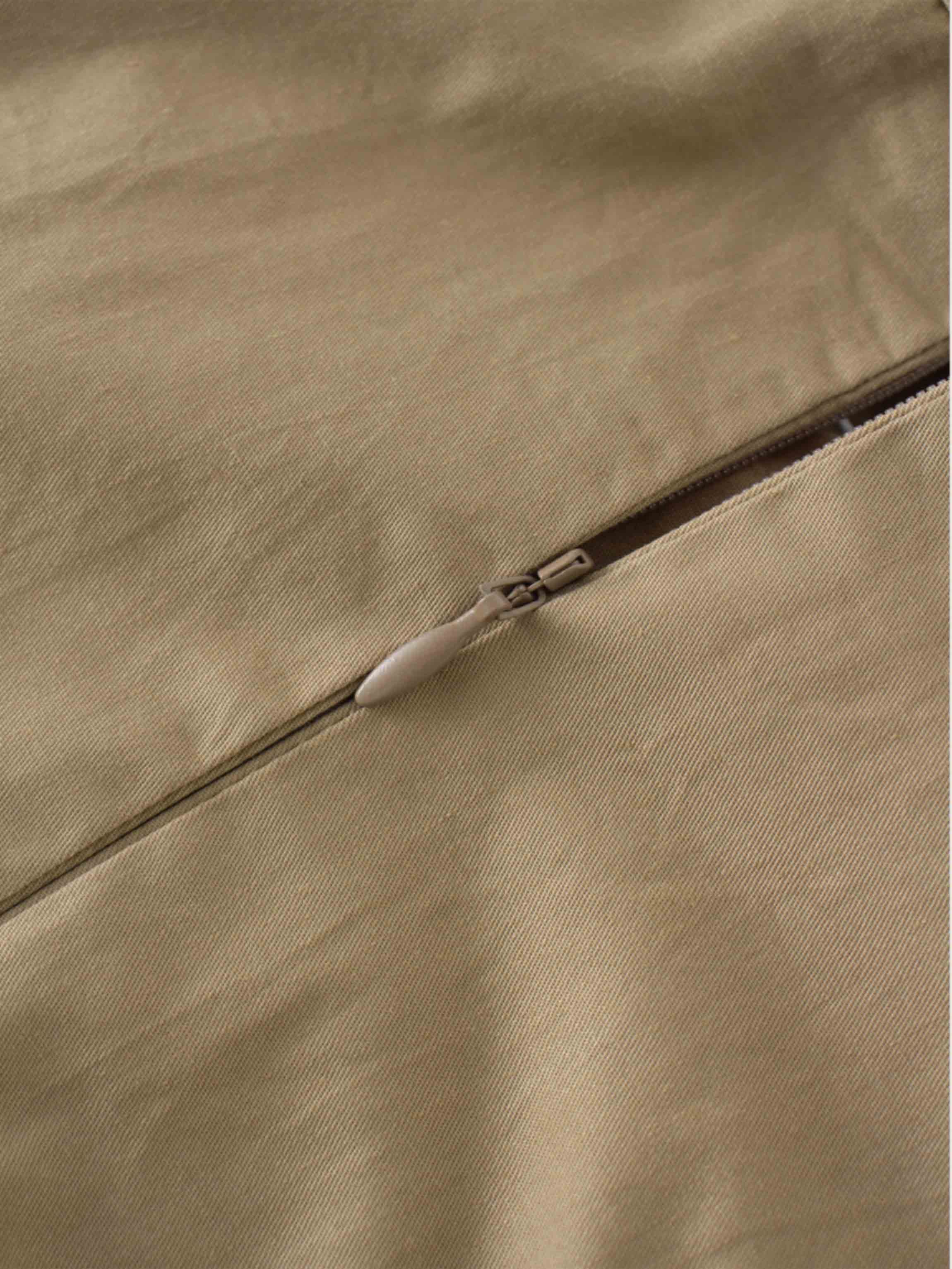 Stitch Down Cotton Pleated Skirt-Sand