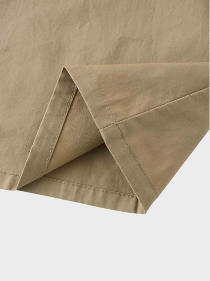 Stitch Down Cotton Pleated Skirt-Sand
