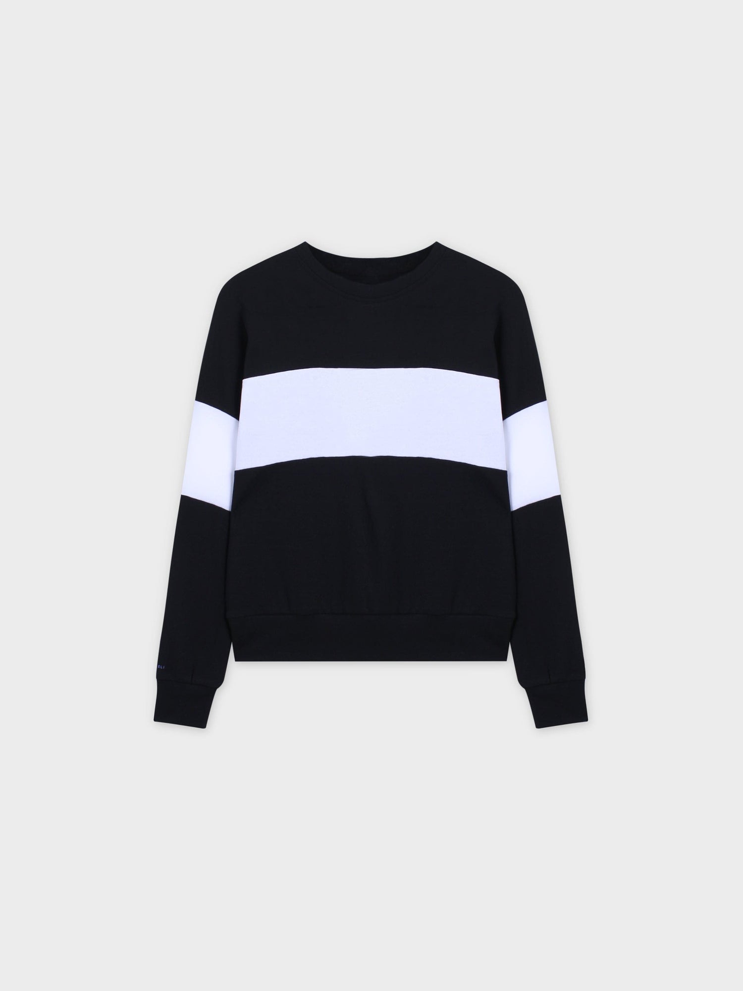 Wide Stripe Bomber-Black/White