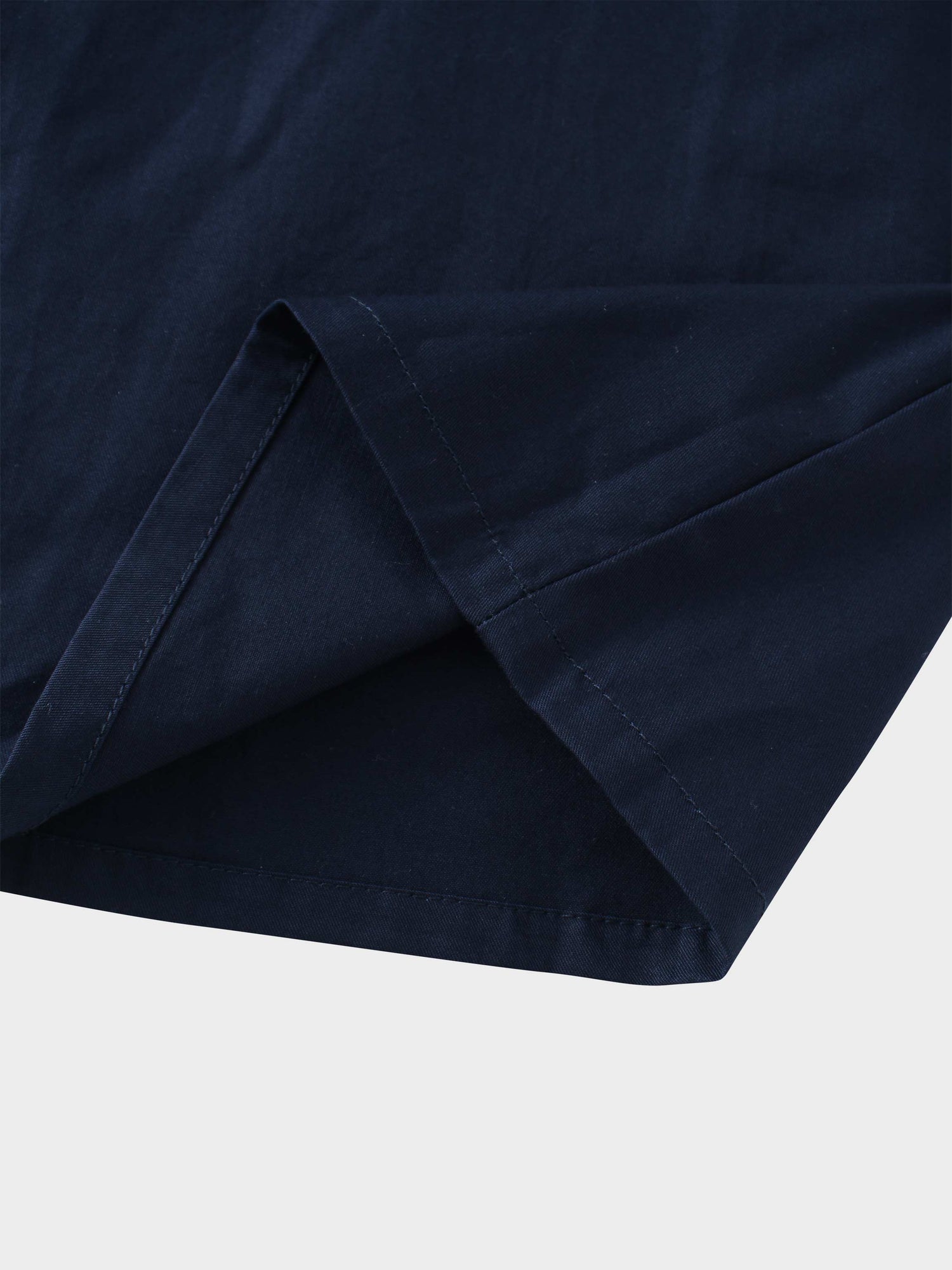 Stitch Down Cotton Pleated Skirt-Navy