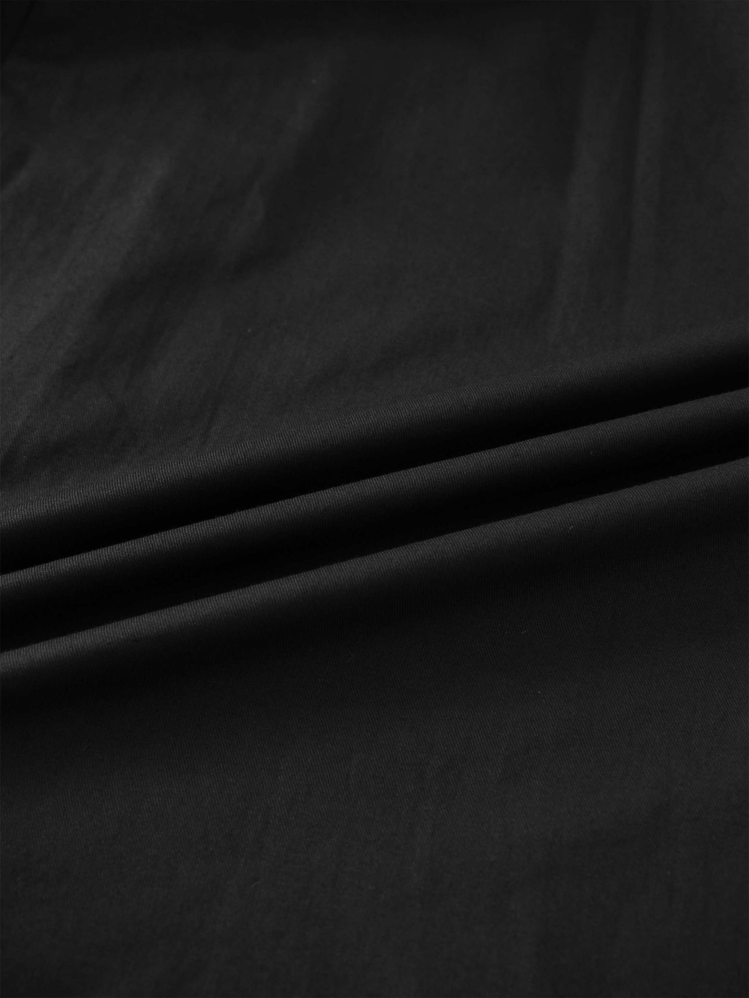 Stitch Down Cotton Pleated Skirt-Black