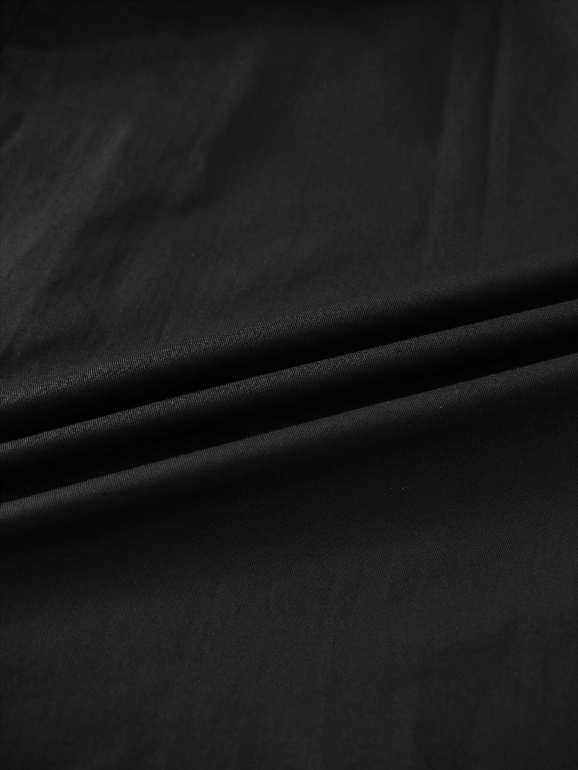 Stitch Down Cotton Pleated Skirt-Black