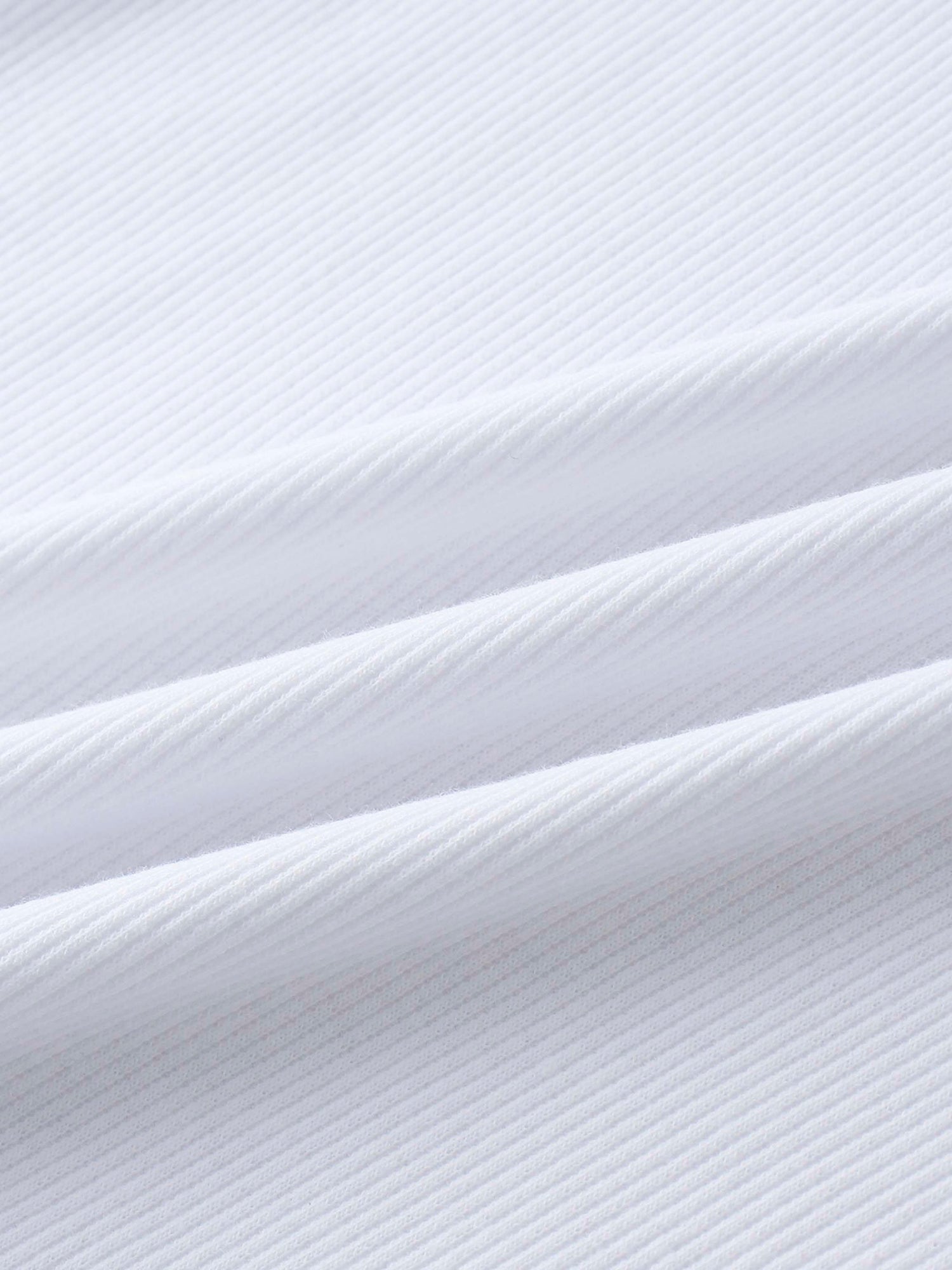 Ribbed Collar T-Shirt-White