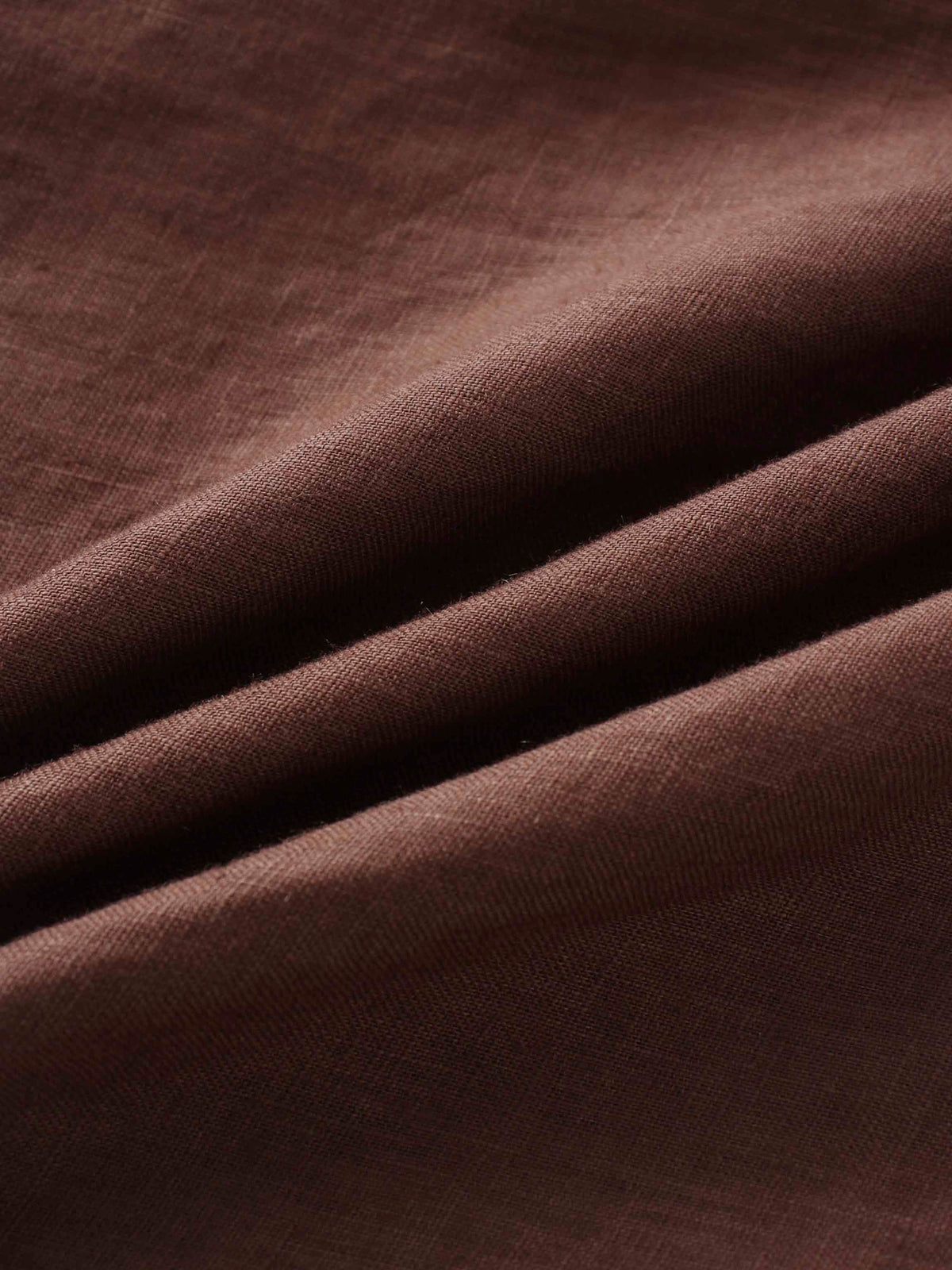 Linen A-Line Slip Dress-Brown