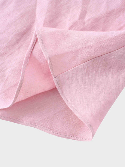 Linen A-Line Slip Dress-Blush