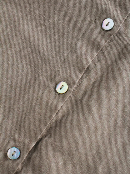 Linen Blouse-Olive