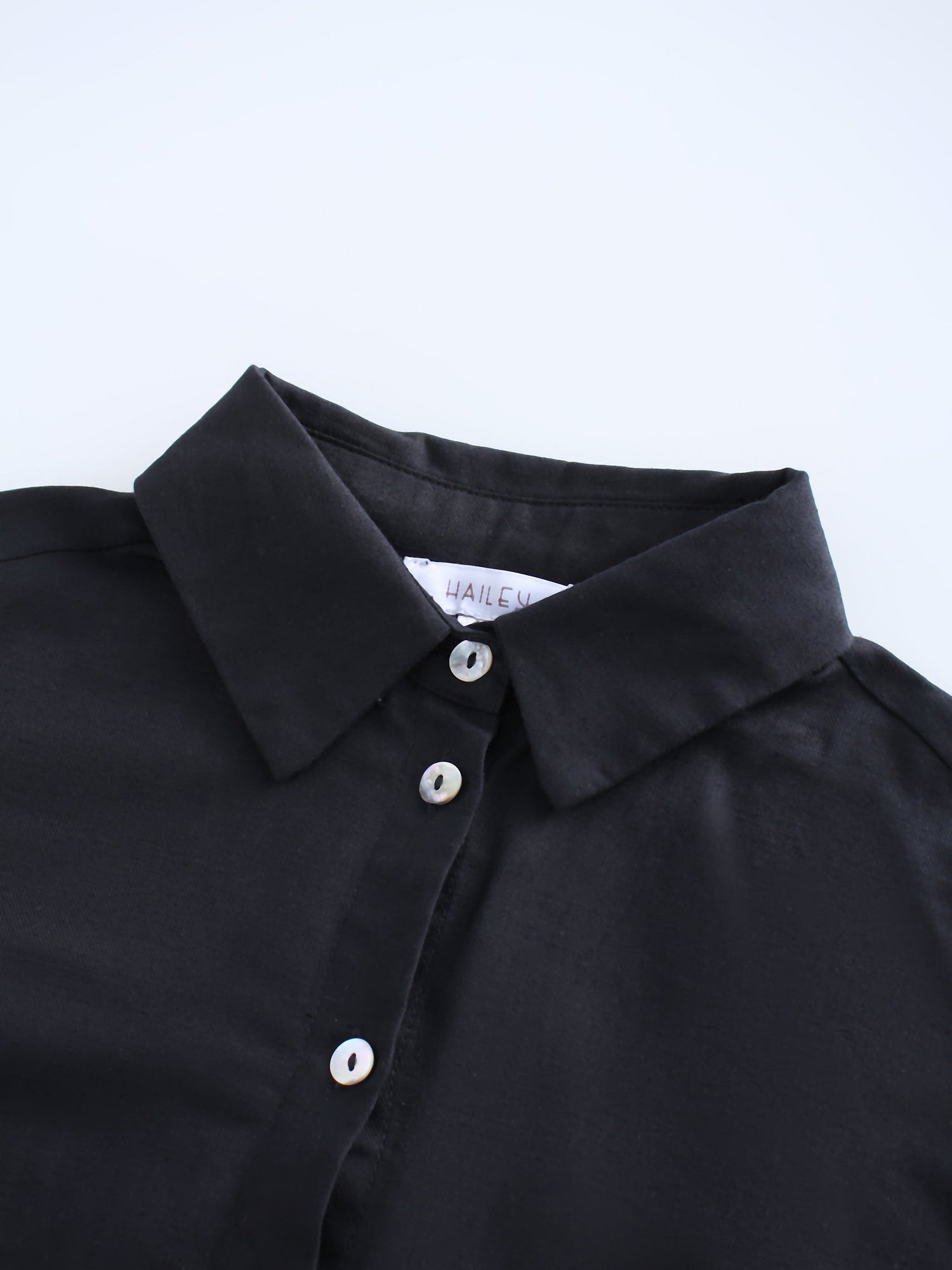 Linen Blouse-Black