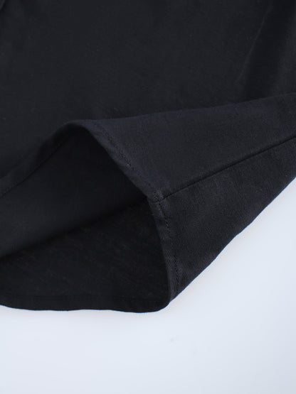 Linen Blouse-Black