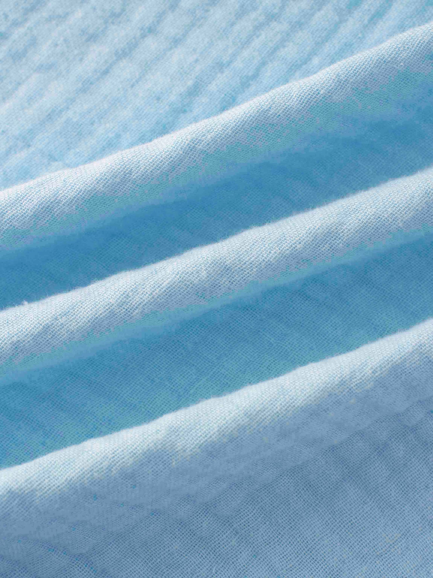 Gauze Button Down Blouse-Light Blue