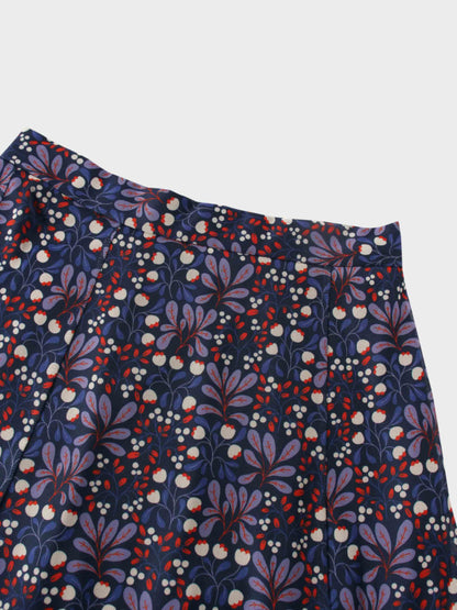 Mesh Trumpet Skirt-Lilac Flower