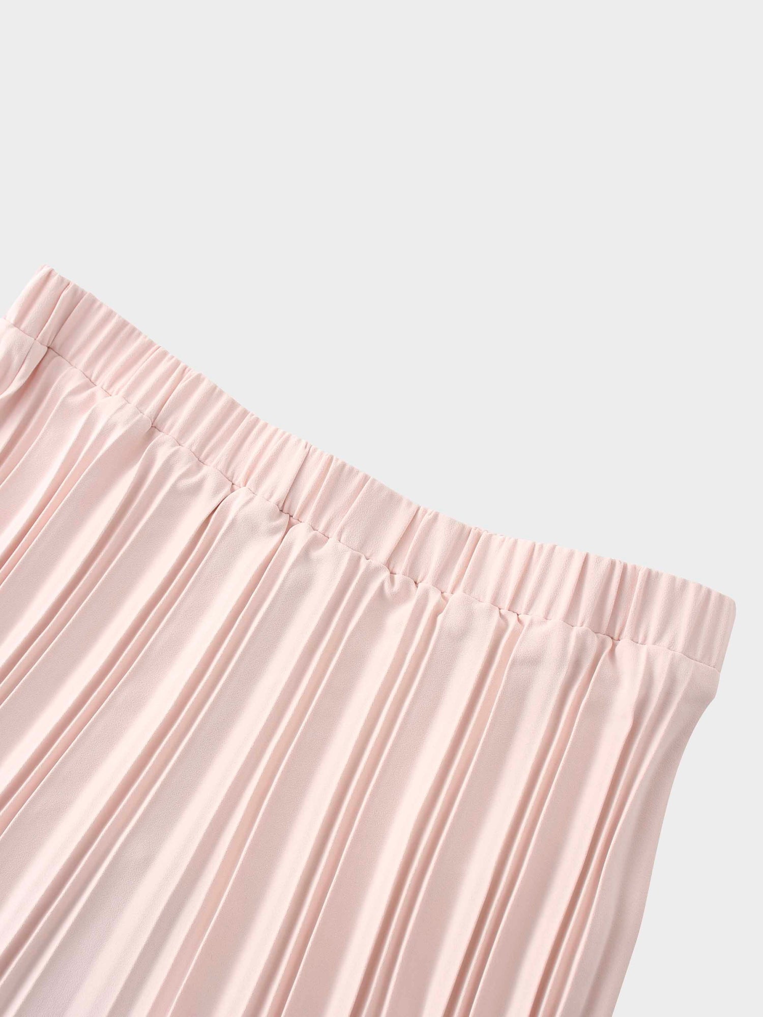 Crepe Pleated Maxi Skirt-Pink