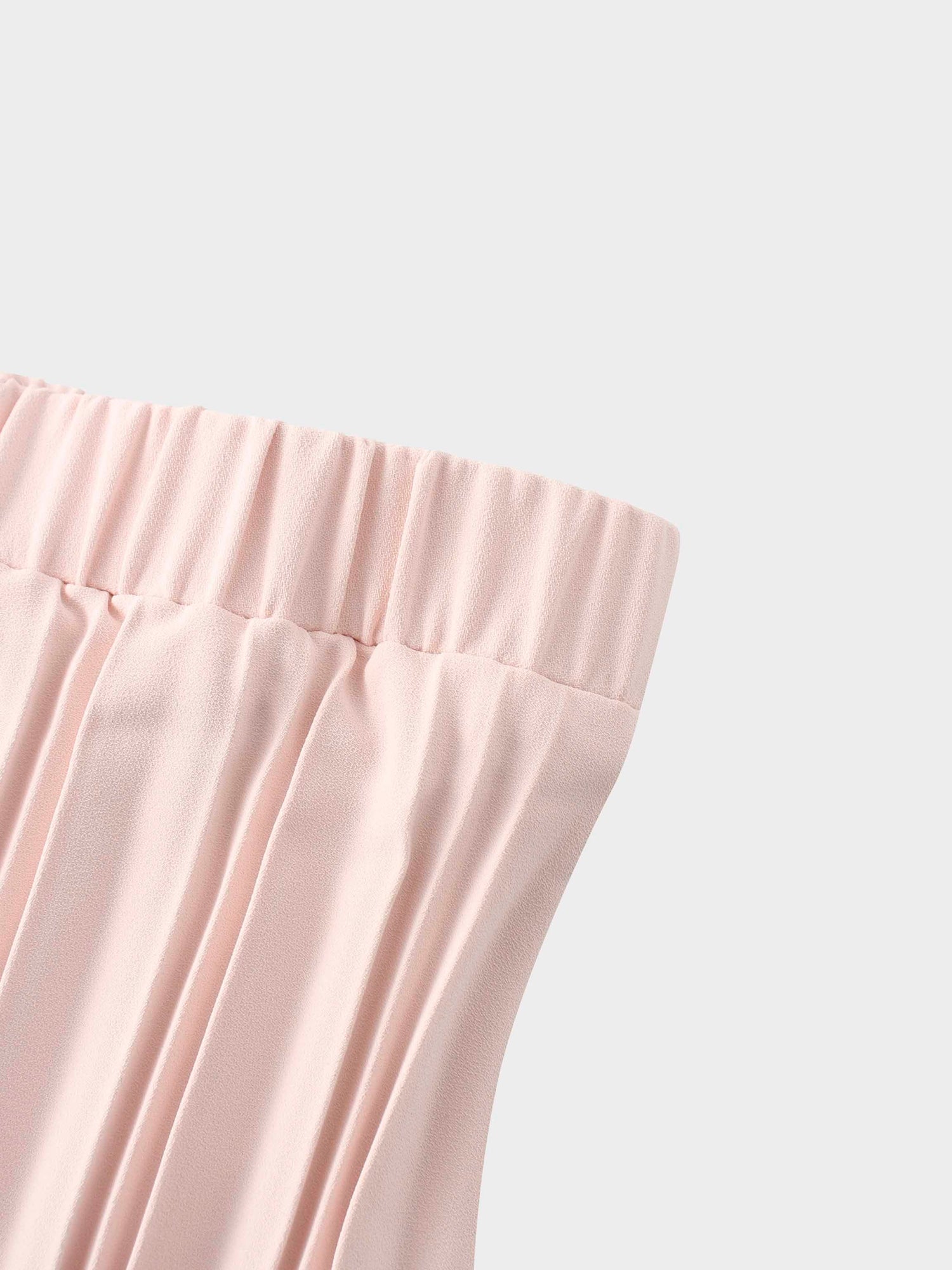 Crepe Pleated Maxi Skirt-Pink