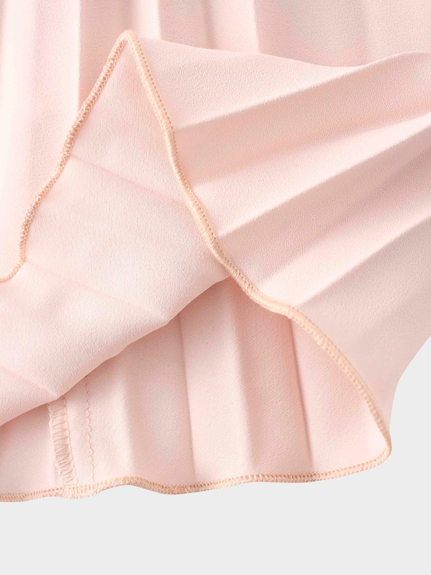Crepe Pleated Maxi Skirt-Pink
