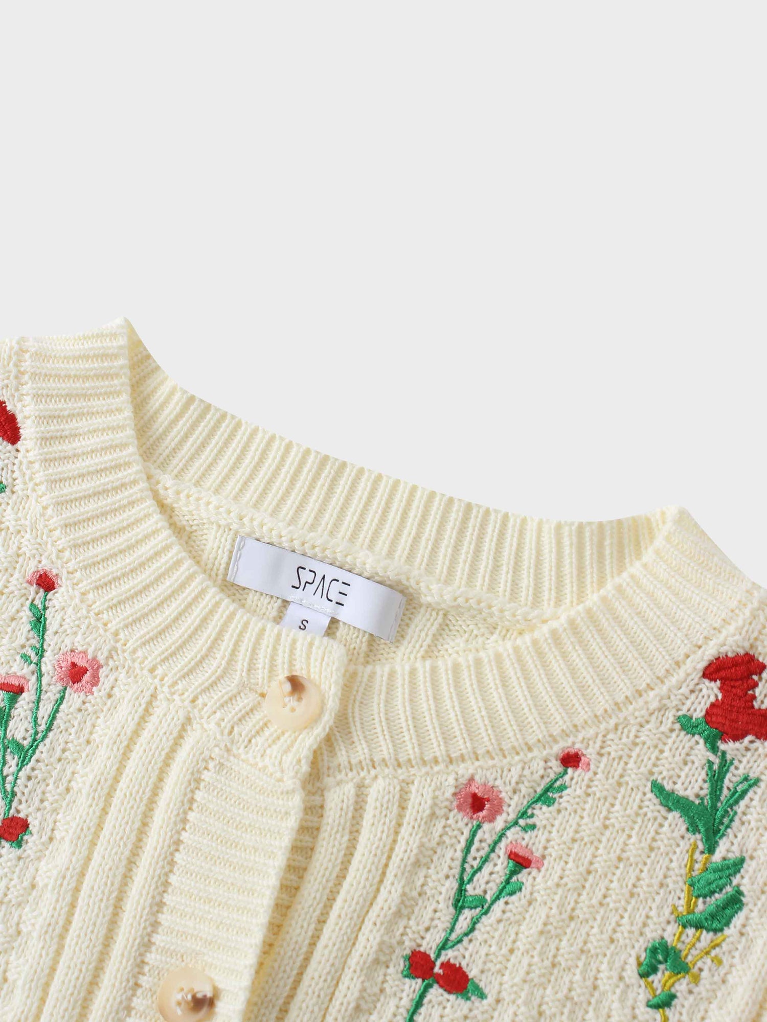 Embroidered Cardigan-Floral Confetti