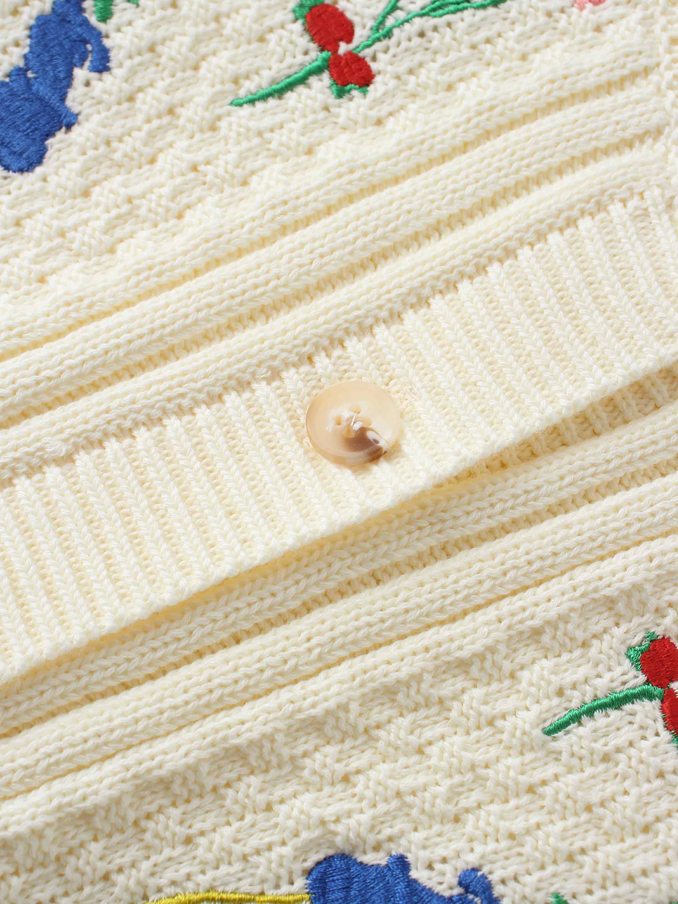 Embroidered Cardigan-Floral Confetti