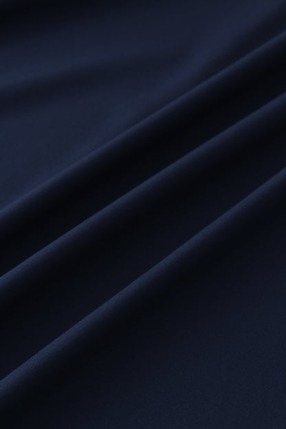 Button Cargo Pocket Skirt-Navy