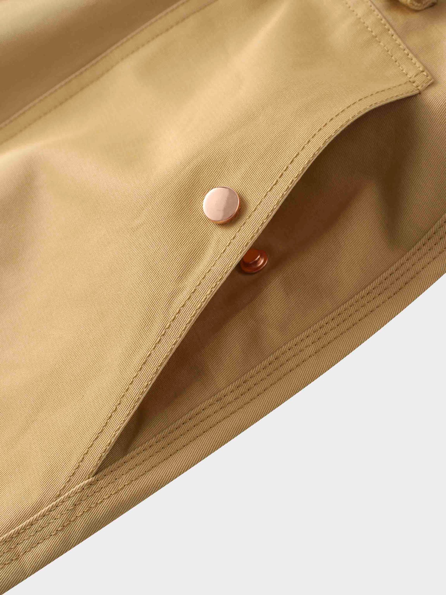 Belted Cotton Cargo Skirt-Desert Sand