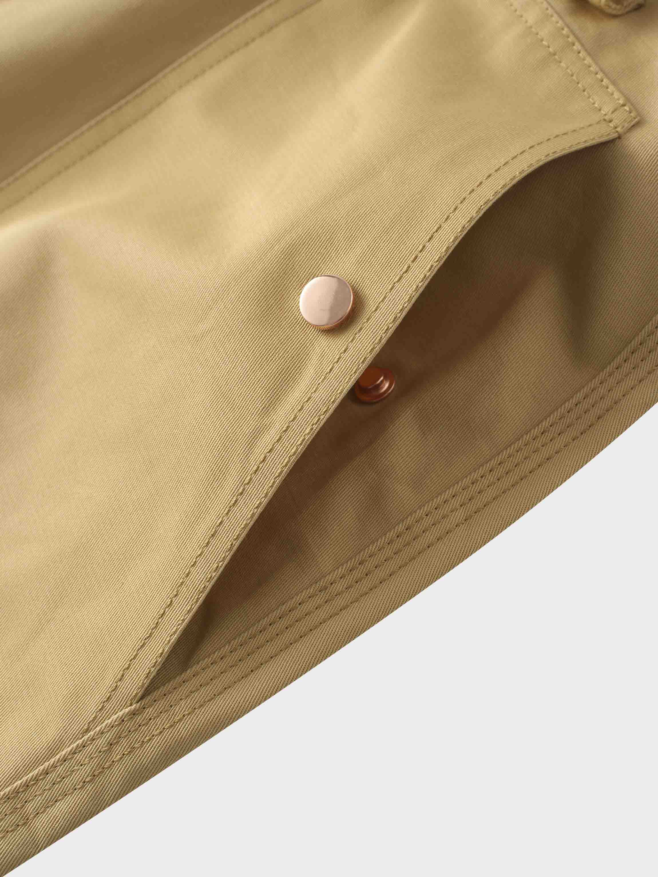 Belted Cotton Cargo Skirt-Desert Sand