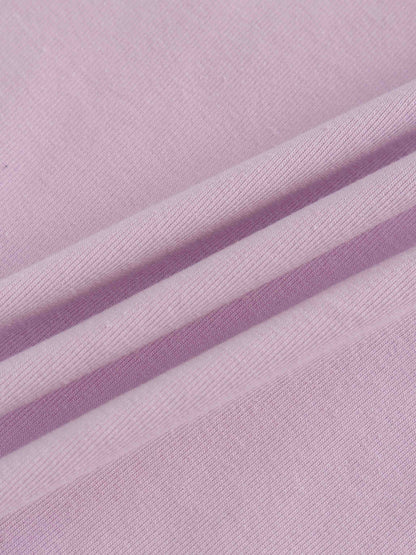 COLORED ZIPPER TEE-LAVENDER/OLIVE GREEN