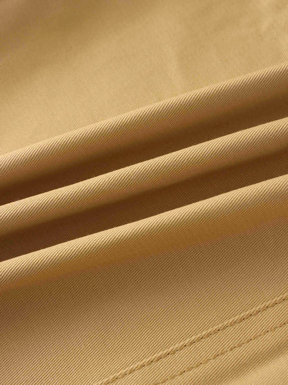 Belted Cotton Cargo Skirt-Desert Sand