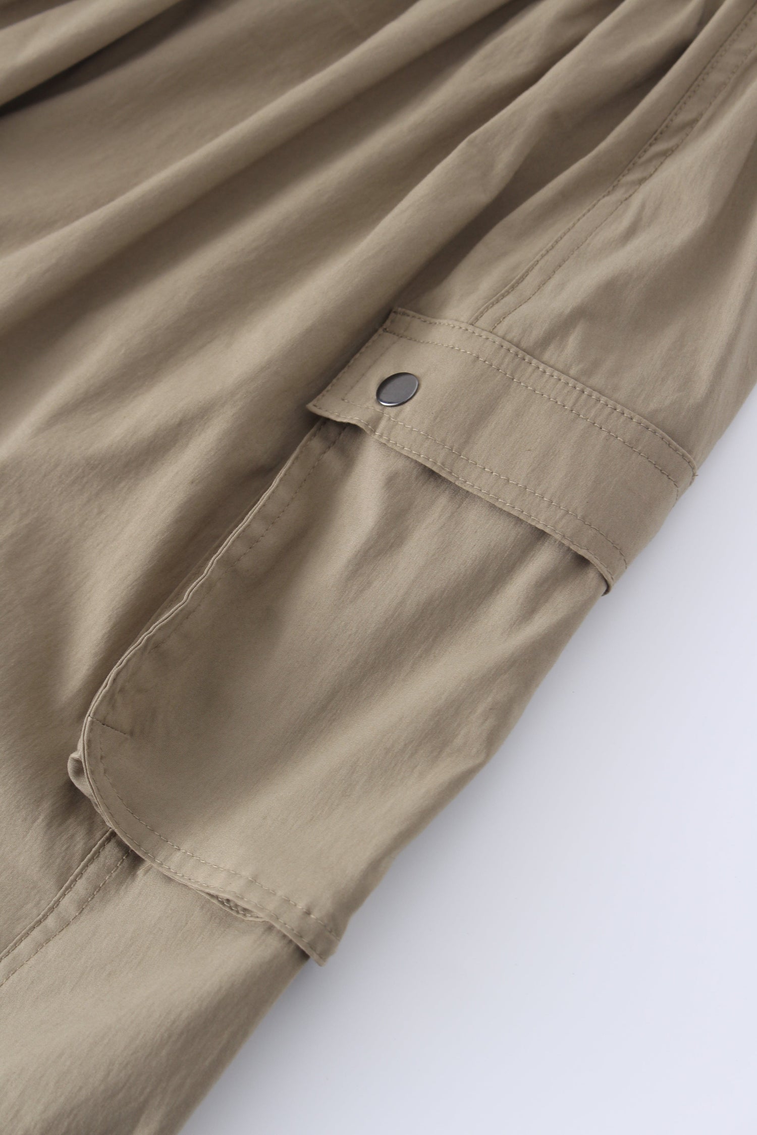 Waist Pull Skirt-Khaki