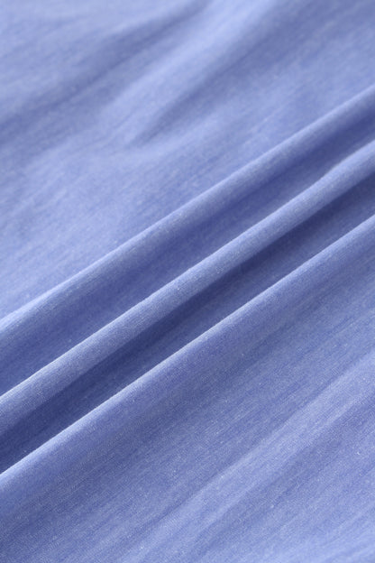 Waist Pull Skirt-Chambray Blue