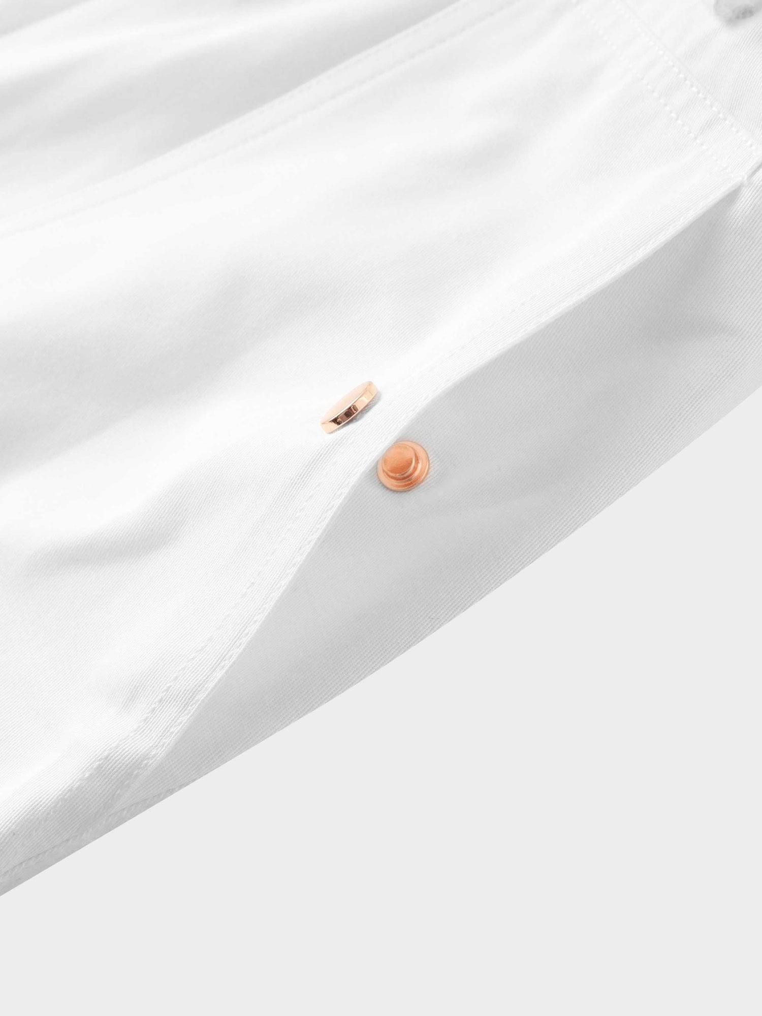 Belted Cotton Cargo Skirt-White