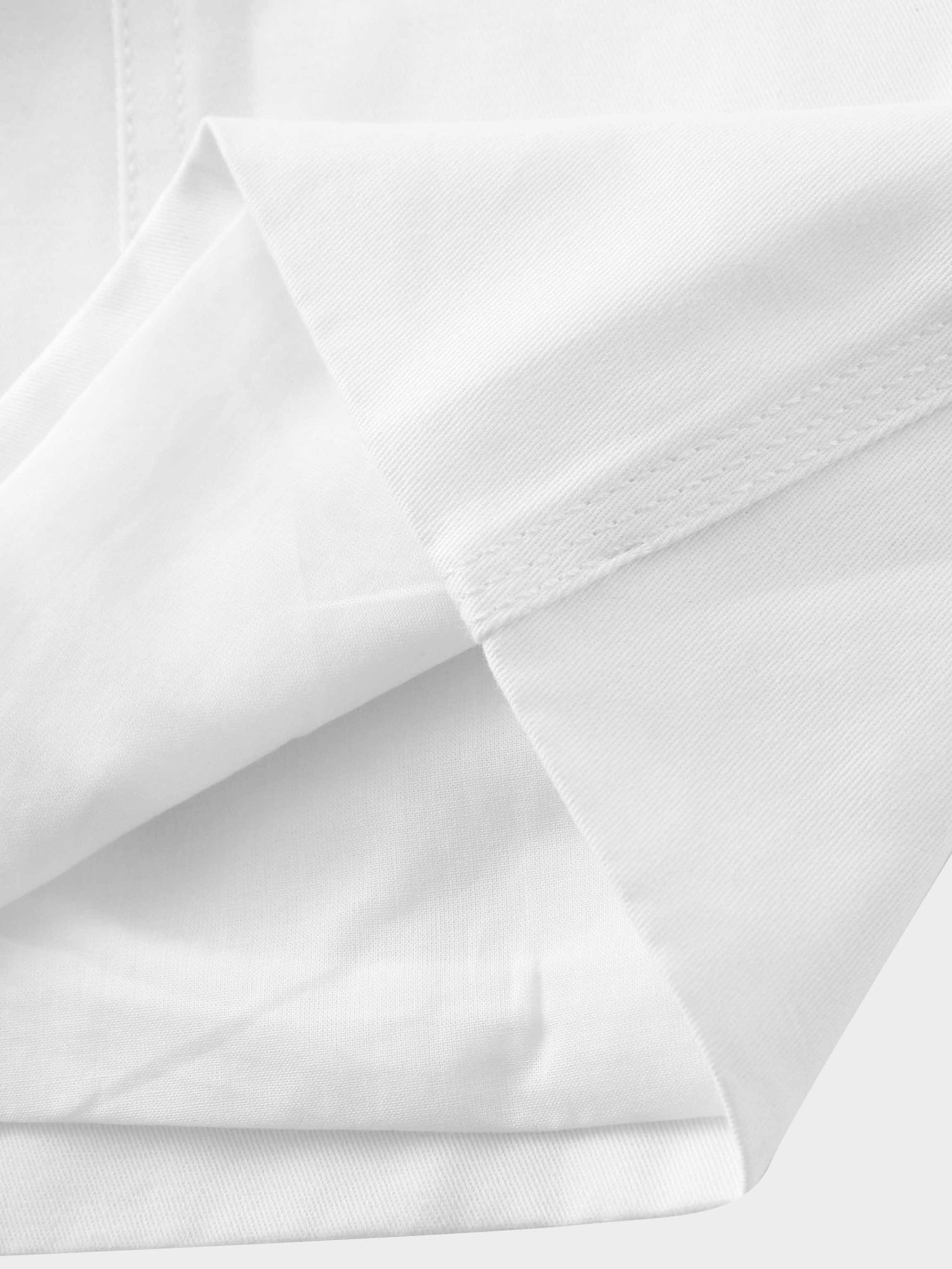 Belted Cotton Cargo Skirt-White