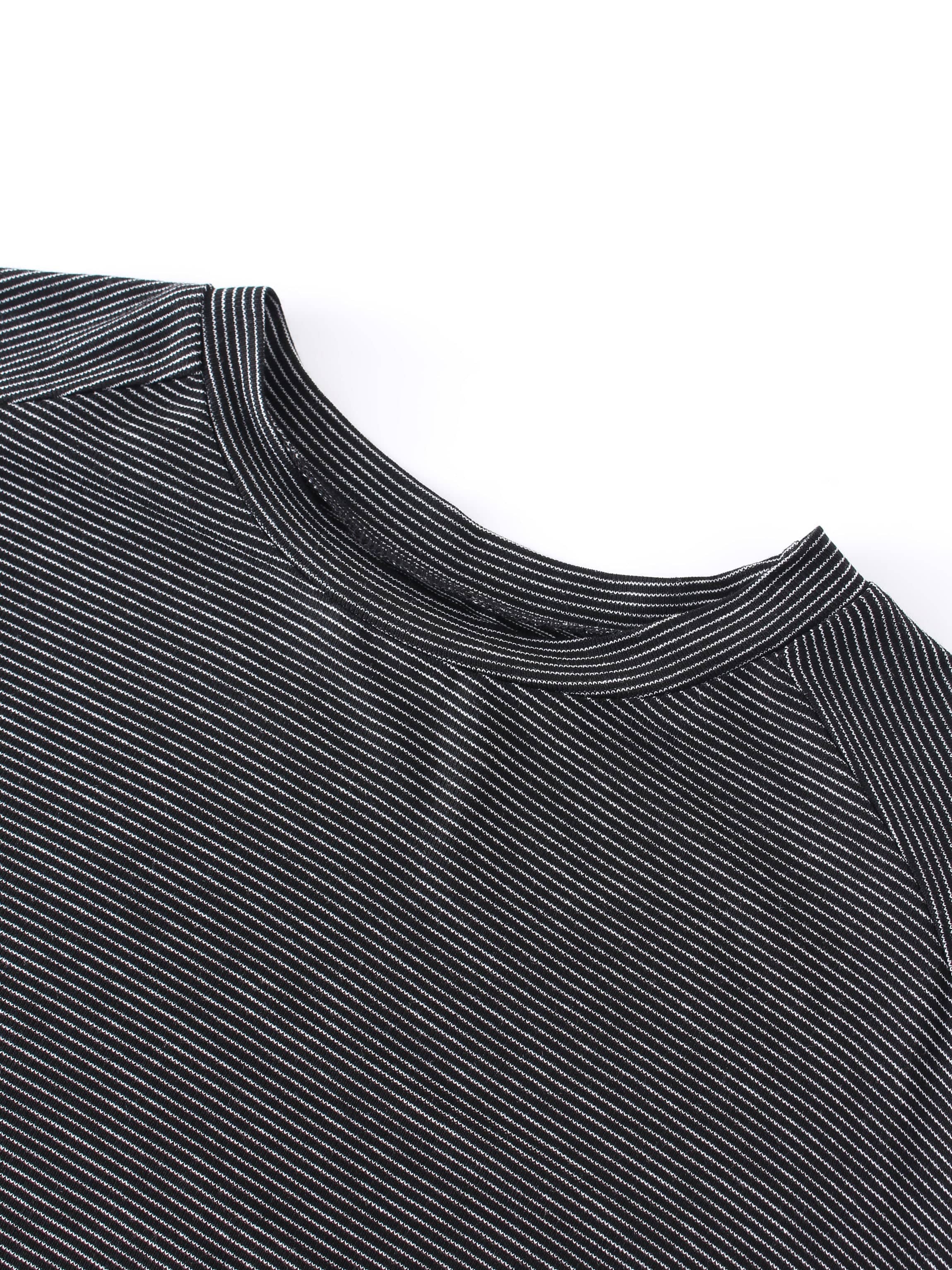 High Low Tee-Black/White